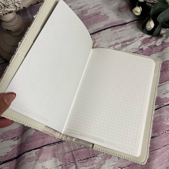 🤍Beautiful Planner Rose Lace book cover B6 Romantic shabby chic 🎀 notebook